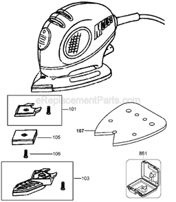 Part Location Diagram of 90558534 DeWALT Pad Tip